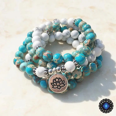 Calming Howlite 108 Mala Wrap Bracelet-Your Soul Place